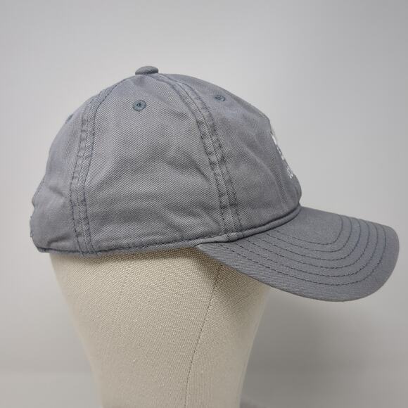 Adidas Trefoil Slideback Hat Gray One Size Embroidered Vent Holes - Picture 5 of 9